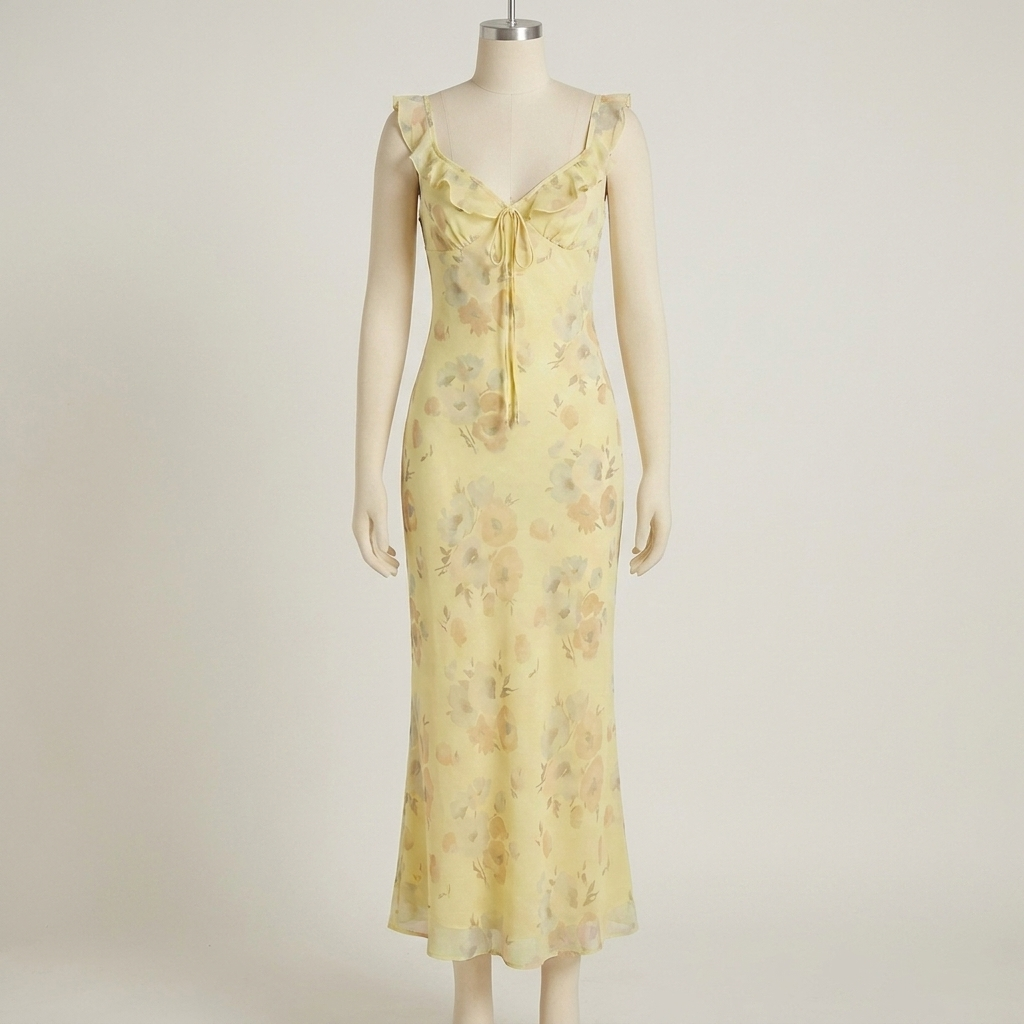 Floral Sling Dress – Effortless Summer Style with Backless Design