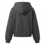 Cropped Zip Hoodie – Casual Comfort with Long Sleeve Design