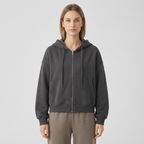 Cropped Zip Hoodie – Casual Comfort with Long Sleeve Design