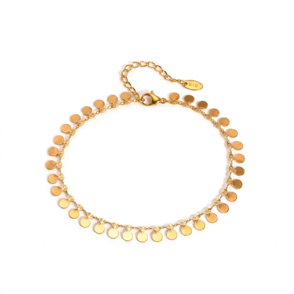 Disc Tassel Anklet – Chic Shine & Glossy Stainless Steel