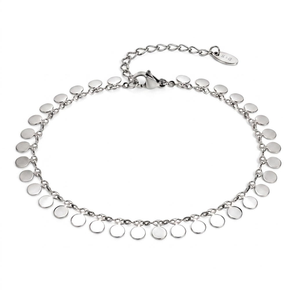 Disc Tassel Anklet – Chic Shine & Glossy Stainless Steel