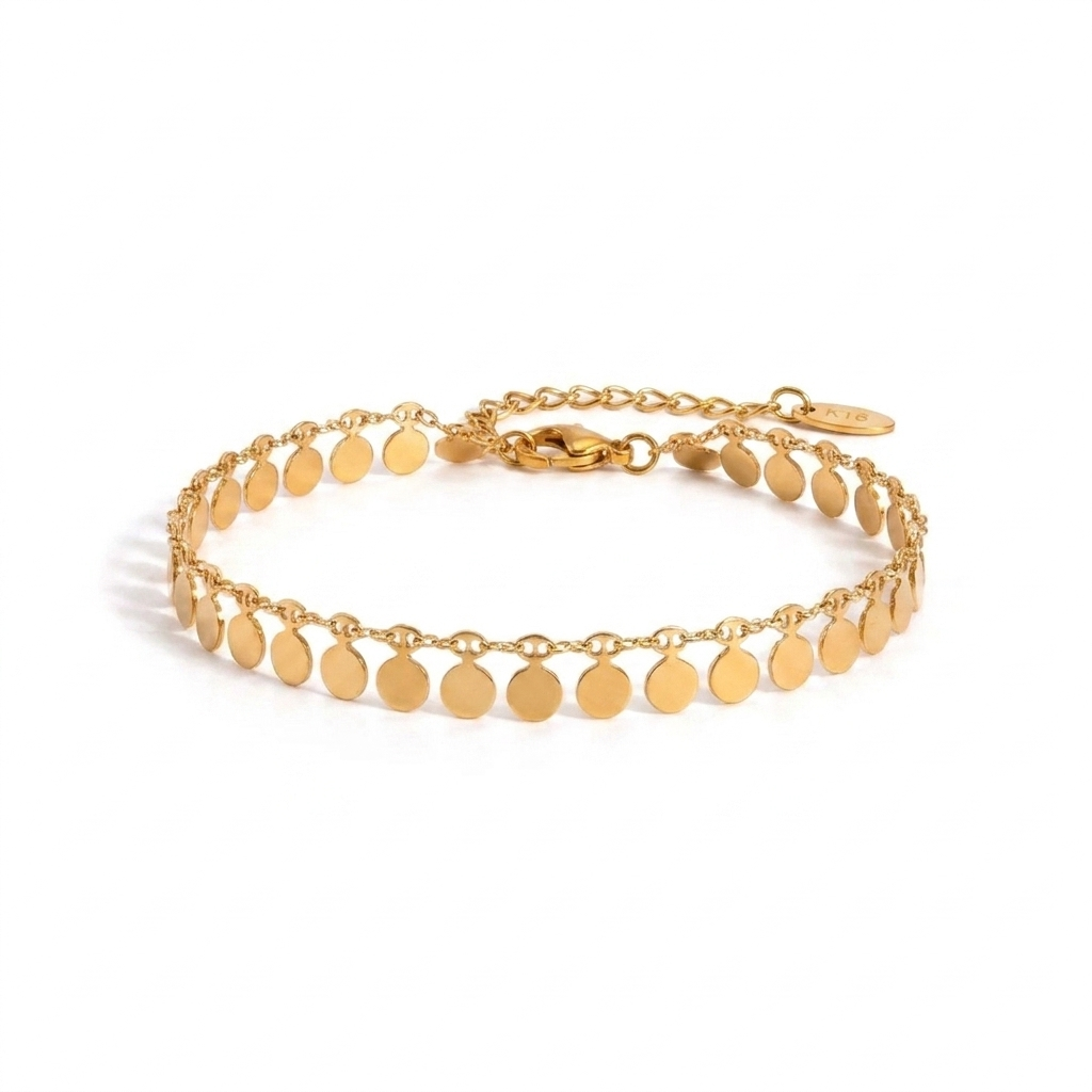 Disc Tassel Anklet – Chic Shine & Glossy Stainless Steel