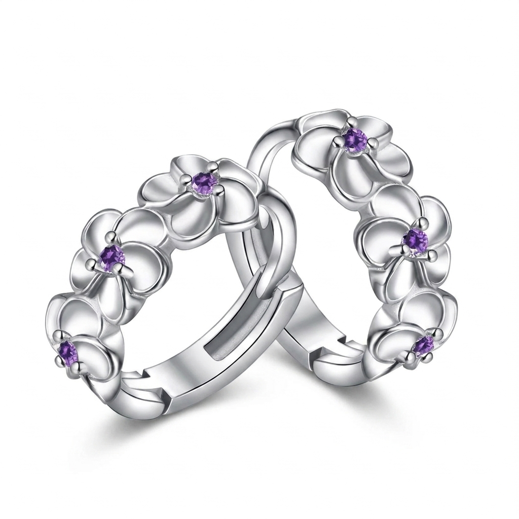 Flower Stud Earrings – Delicate Style & 925 Sterling Silver