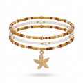 Boho Anklet Set – Beachy Charm & Multilayer Rice Bead Design