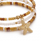 Boho Anklet Set – Beachy Charm & Multilayer Rice Bead Design