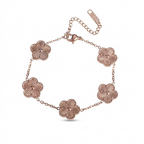 Clover Flower Bracelet – Adjustable Stainless Steel Design