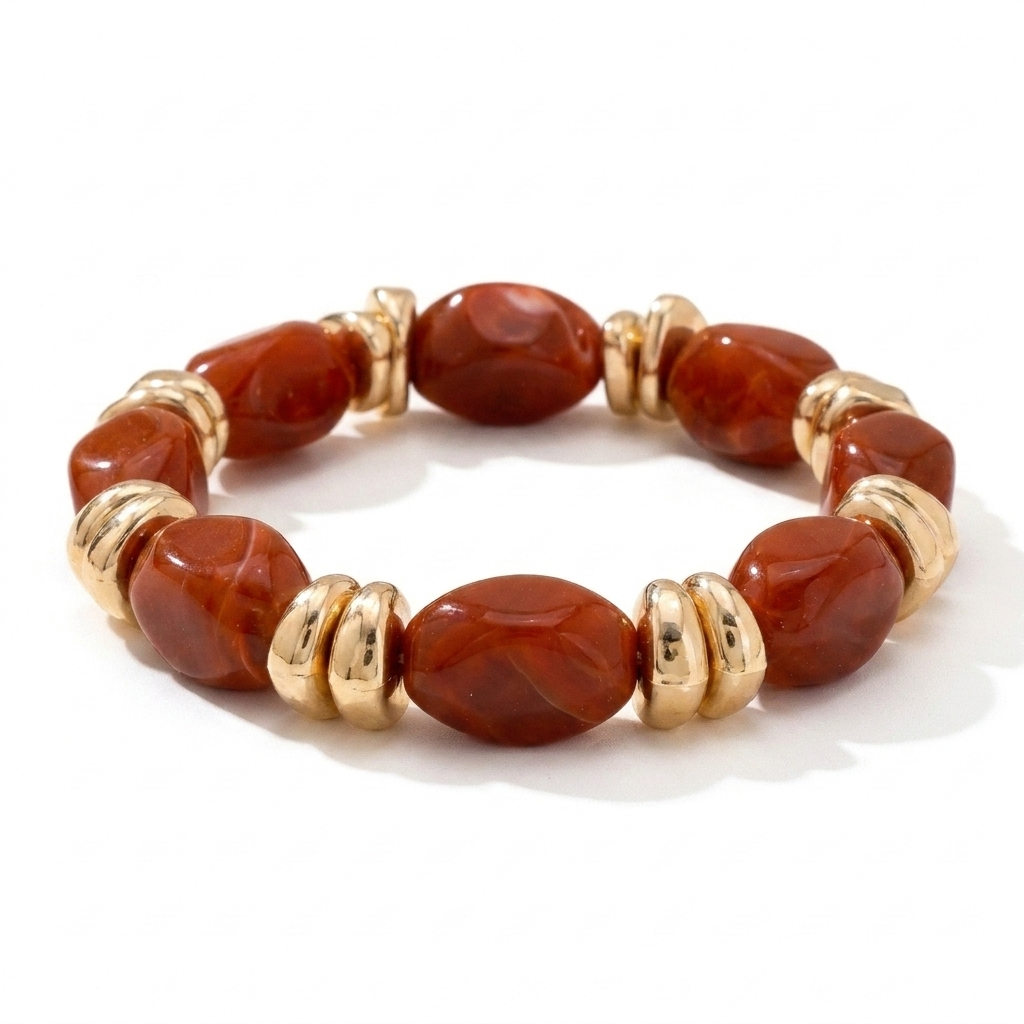 Acrylic Beaded Bracelet – Bohemian Elastic Everyday Style