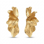 Flower Dangle Earrings – Vintage Double-Layer Stainless Steel