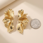 Flower Dangle Earrings – Vintage Double-Layer Stainless Steel