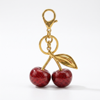 Cherry Bag Charm – Playful Crystal Cherry Pendant Accessory