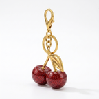 Cherry Bag Charm – Playful Crystal Cherry Pendant Accessory
