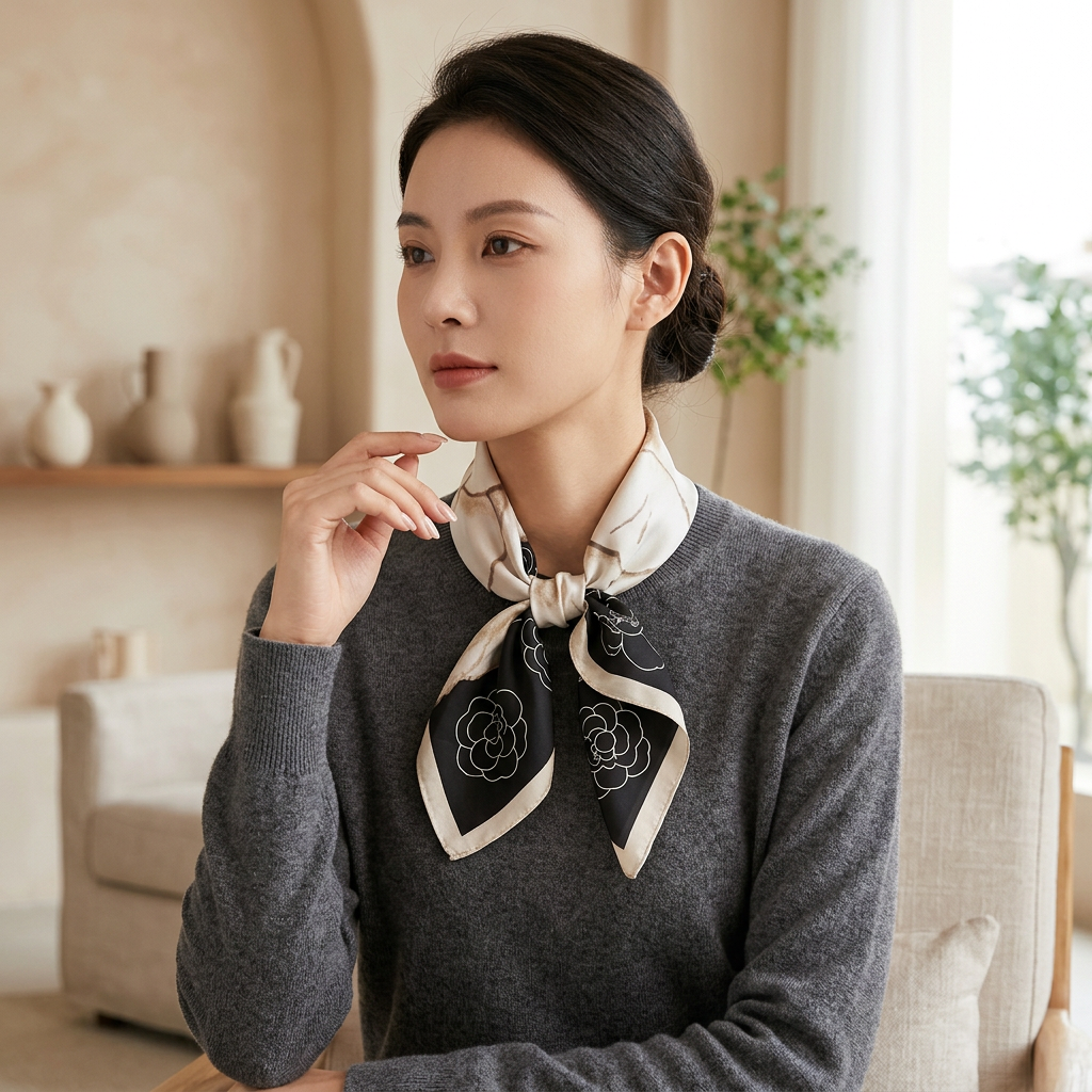 Silk Bag Scarf Ribbon – Chic Satin Handle Wrap