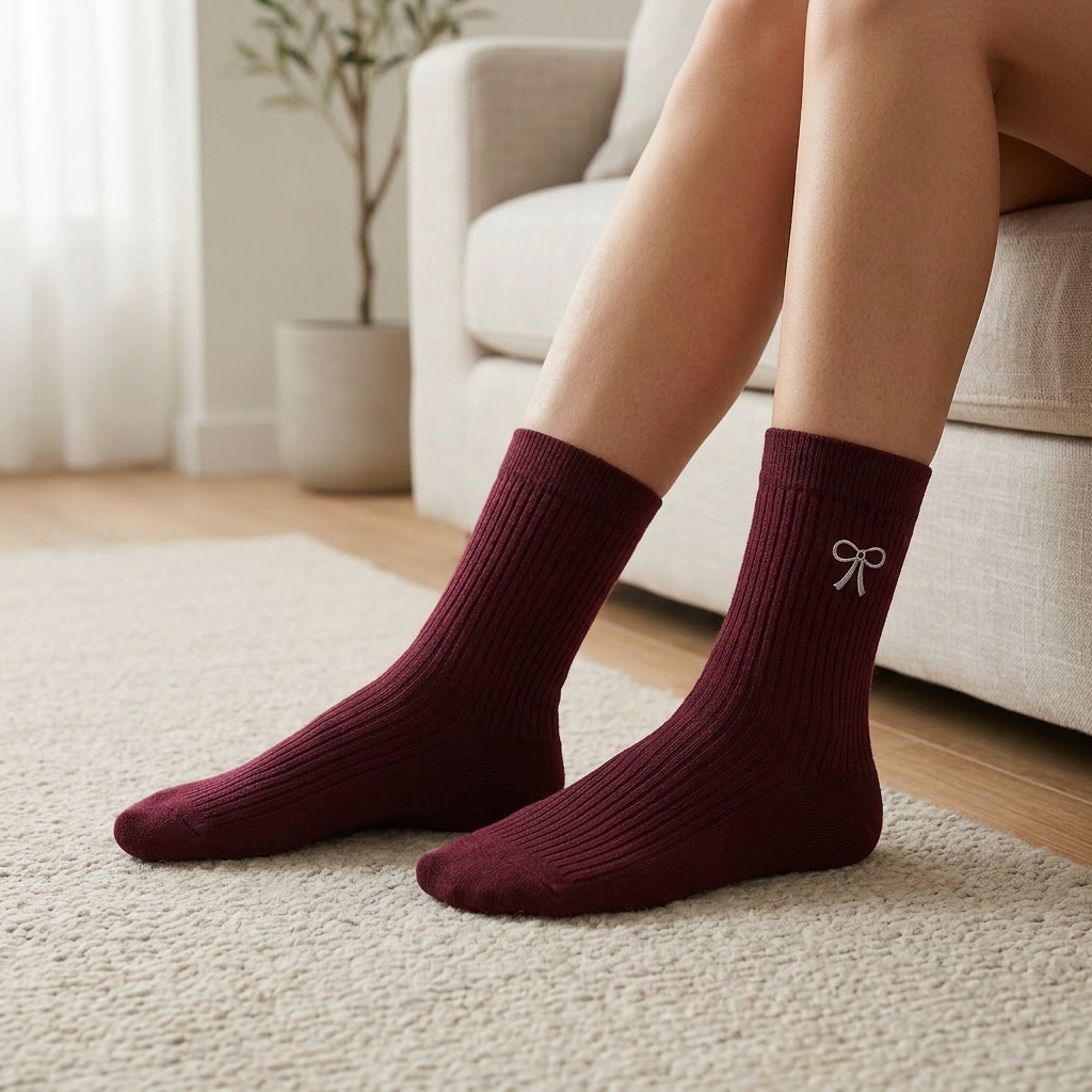 Ruffle Ankle Socks – Chic Cotton Blend with Retro Frill