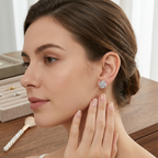 925 Sterling Silver Earrings – Elegant Heart Twist with Zirconia