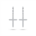Cross Drop Earrings – Sparkling Cubic Zirconia Trendy Design