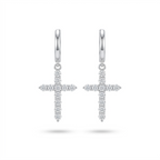 Cross Drop Earrings – Sparkling Cubic Zirconia Trendy Design