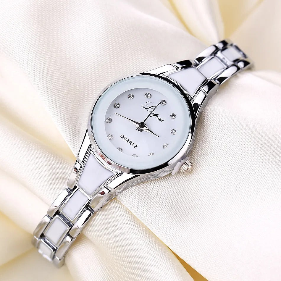 Elegant Women’s Quartz Watch Luxury Stainless Steel Wristwatch
