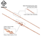 Rose Gold Cable Chain Necklace – 925 Silver