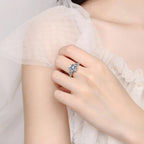 Moissanite Silver Ring – Elegant Sparkle 925 Sterling Design