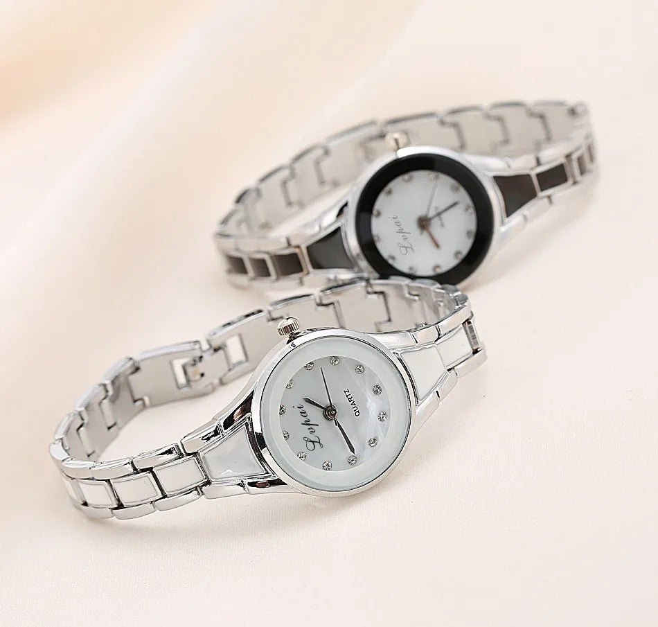 Elegant Women’s Quartz Watch Luxury Stainless Steel Wristwatch