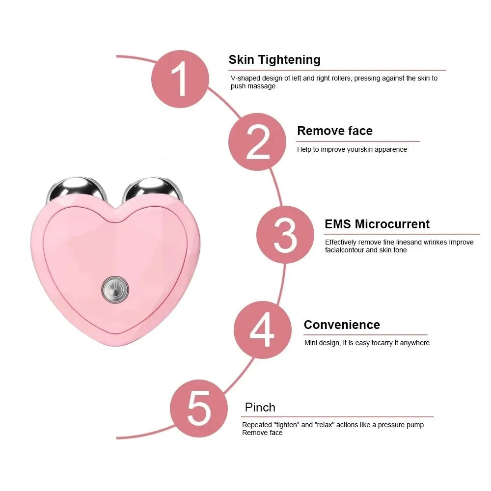 Microcurrent Facial Massager Roller - Skin Tightening & Lifting
