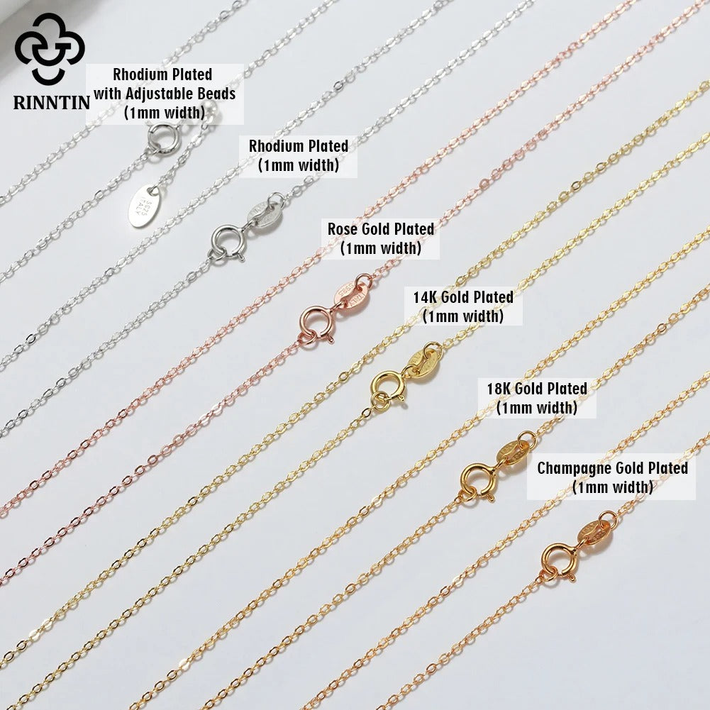 Rose Gold Cable Chain Necklace – 925 Silver