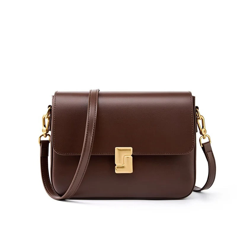 Luxury Cowhide Leather Crossbody Bag for Women – Small