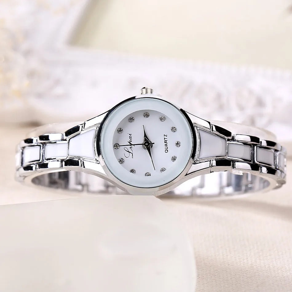 Elegant Women’s Quartz Watch Luxury Stainless Steel Wristwatch