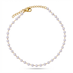 Pearl Chain Anklet – Chic Summer Foot Bracelet in Stainless Steel