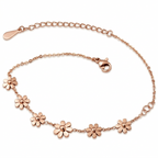Daisy Anklet – Summer Charm & Rose Gold Titanium Steel