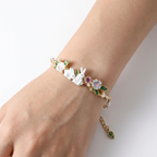 Bunny Charm Bracelet – Cute Pearl Zodiac Design in Alloy
