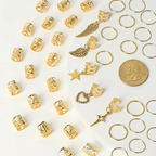 Braid Hair Rings – Chic Alloy Dreadlock Charms (45pcs)
