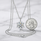 Solitaire Pendant Necklace – Classic Sparkle with CZ Stone