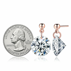 Cubic Zirconia Stud Earrings – Chic Sparkle with Rose Gold Finish