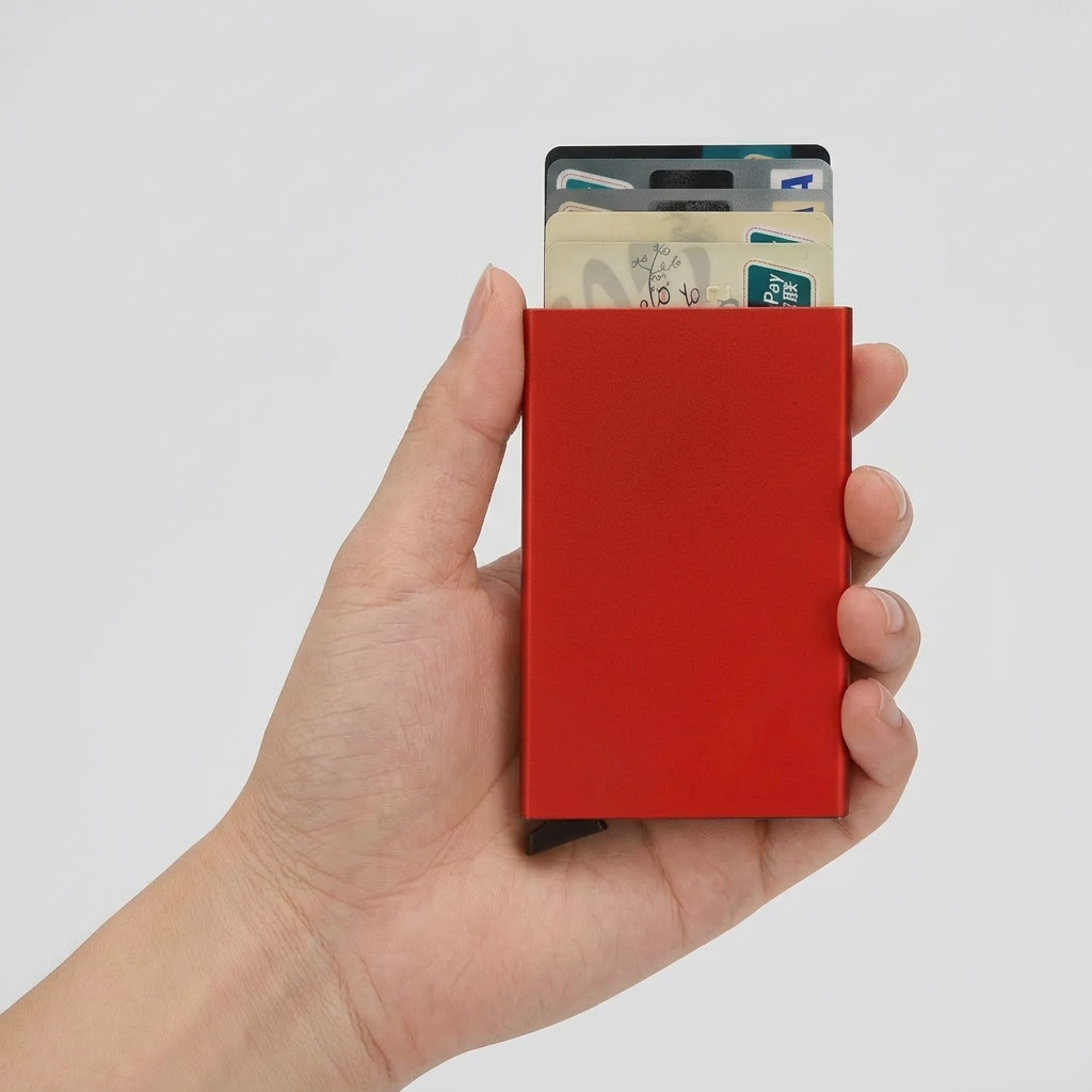 Slim RFID Wallet – Minimalist Metal Card Holder