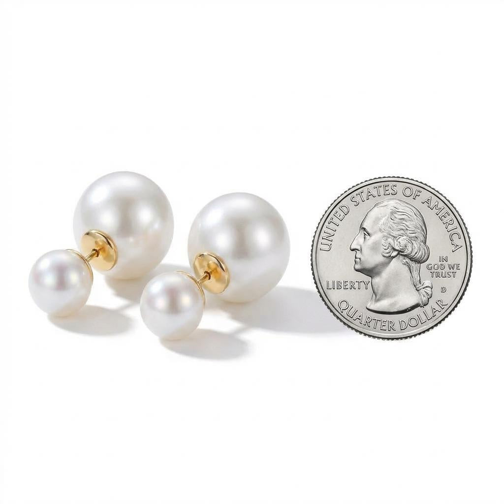 Pearl Stud Earrings – Classic Shine + S925 Silver Posts