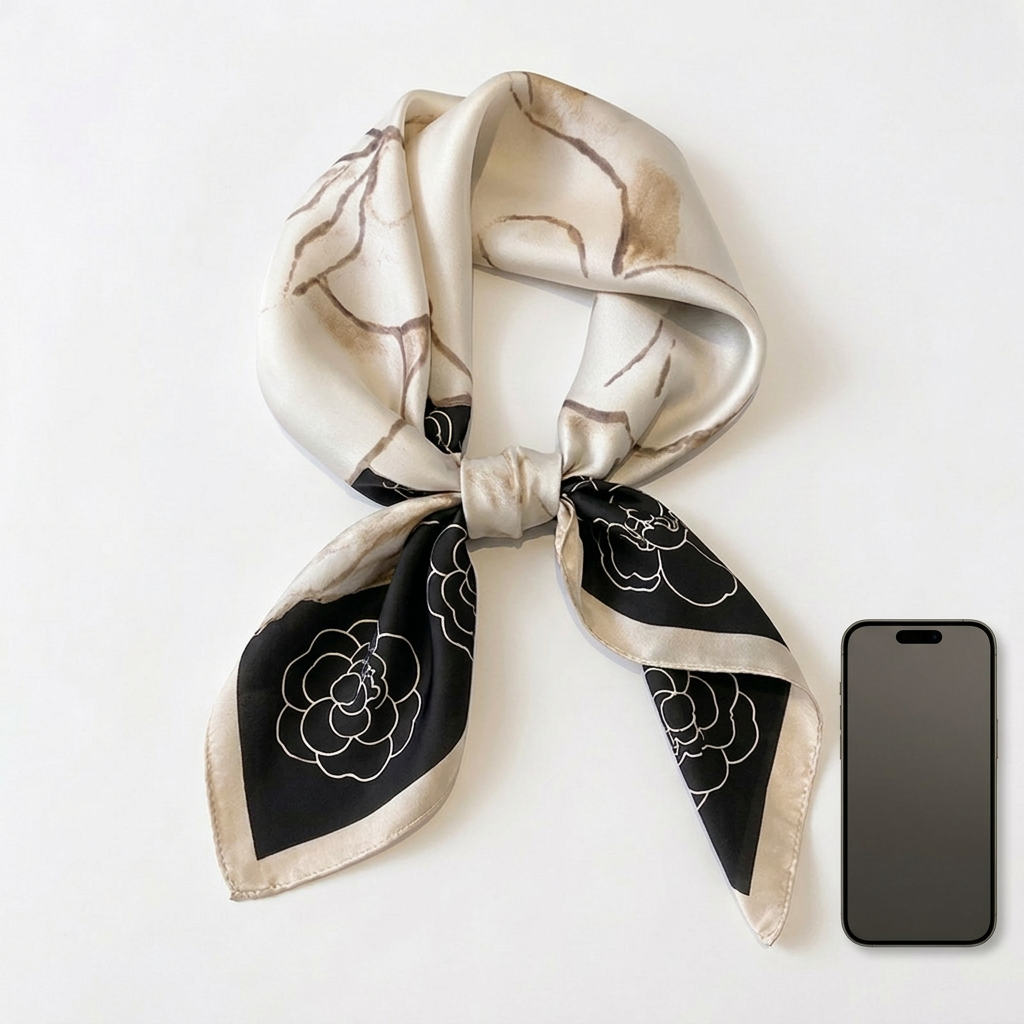 Silk Bag Scarf Ribbon – Chic Satin Handle Wrap