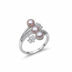 Sterling Silver Pearl Ring – Adjustable 925 Design