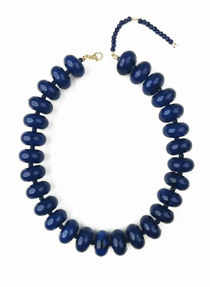 Resin Bead Necklace – Colorful Chunky Bohemian Statement Jewelry