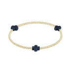 Patriotic Cross Bracelet – Independence Day Style with Gold Beads