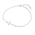 925 Silver Heart Cross Bracelet – Elegant Wedding Charm for Women