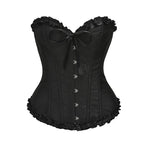Jacquard Corset Top – Elegant Structure with Boned Bustier Design