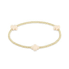 Patriotic Cross Bracelet – Independence Day Style with Gold Beads