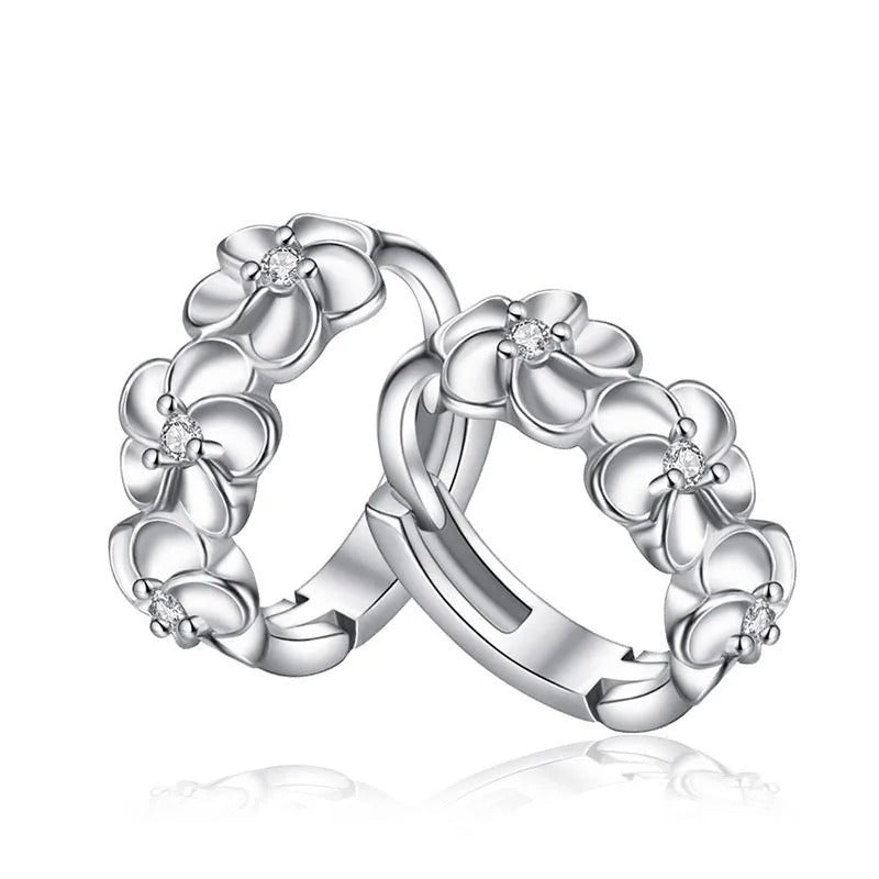 Flower Stud Earrings – Delicate Style & 925 Sterling Silver