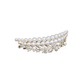 French Pearl Crystal Hair Clip – Chic Half-Tied Style & Alloy Design