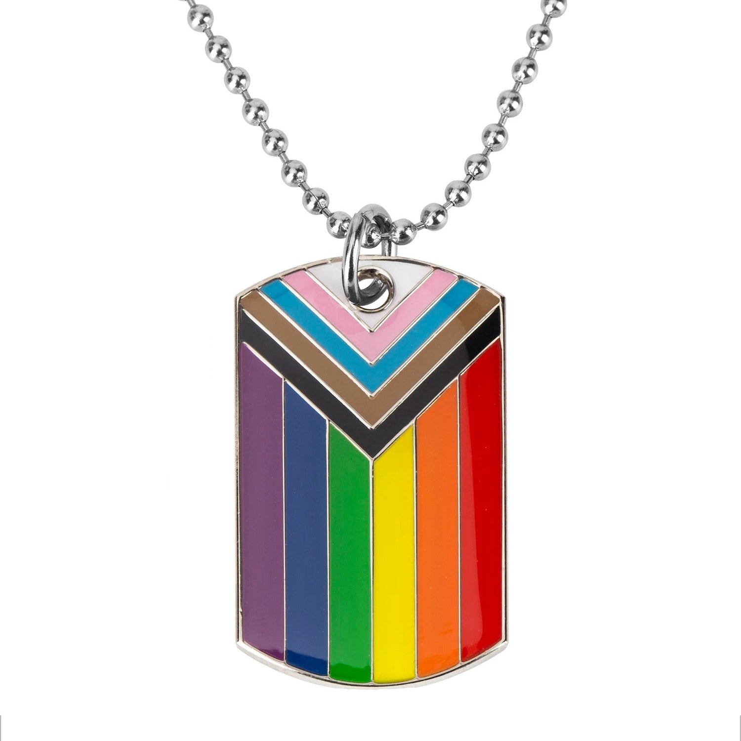 Rainbow Pride Pendant Necklace – Colorful Heart Charm with Adjustable Chain