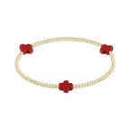Patriotic Cross Bracelet – Independence Day Style with Gold Beads
