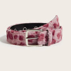 Leopard Faux Fur Belt – Cozy Waist Accent & Y2K Style