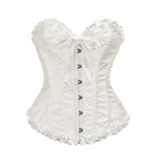 Jacquard Corset Top – Elegant Structure with Boned Bustier Design