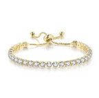 Adjustable Birthstone Tennis Bracelet – Colorful Crystal Bangle